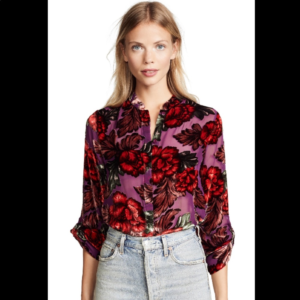 Alice + Olivia Women's Eloise Floral Top, new